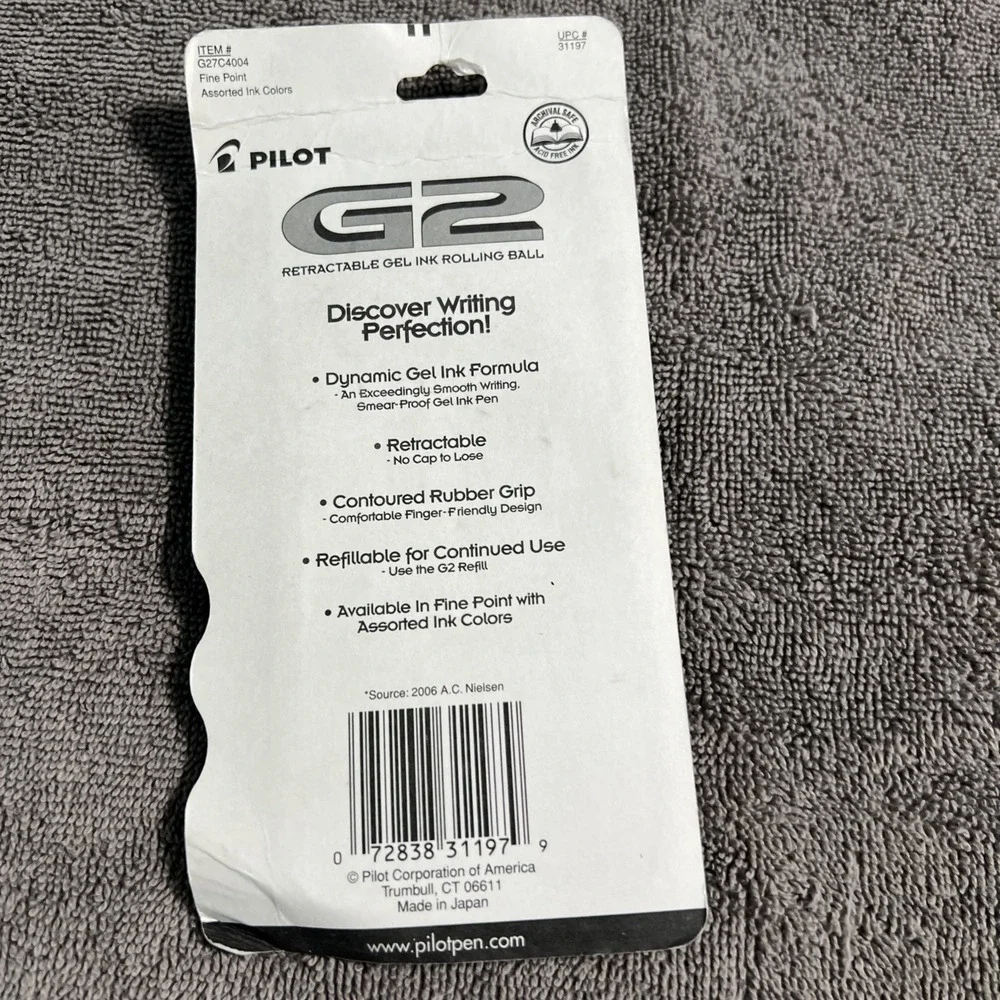 4 Pilot G2 Premium Gel‎ Roller Pens Light Blue, Brown, Lime Green, Turquoise